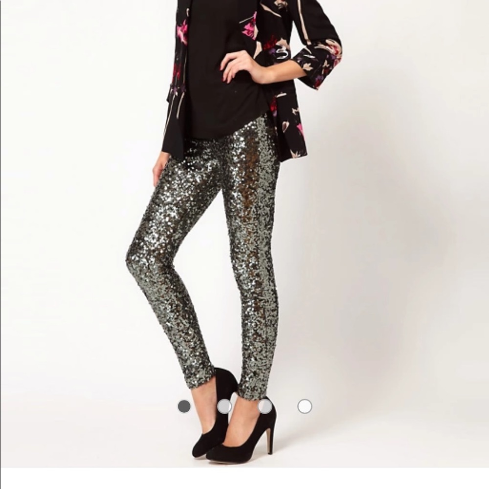French Connection sequin skinny leggings